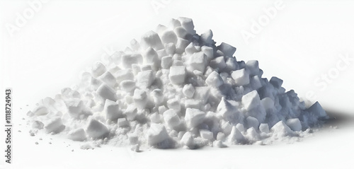 Snowy Texture with Realistic Ice Cube Elements.