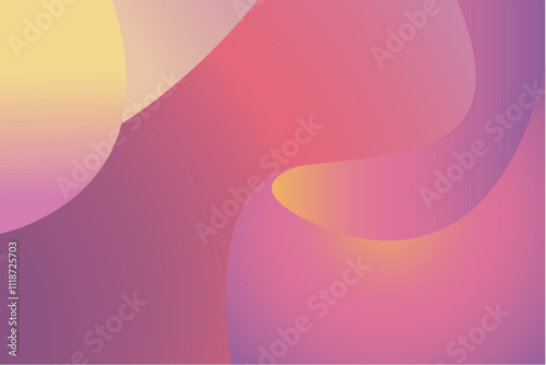 Colorful abstract gradient shapes with soft curves blending warm tones for modern creative designs