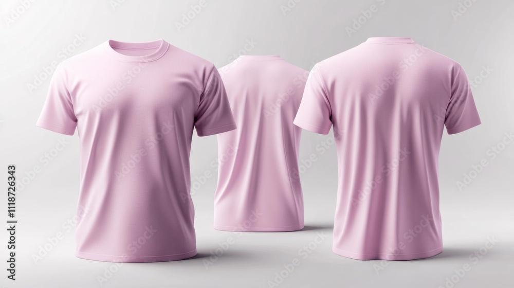 Mesh Tee 3D Render MOCKUP Baby Pink Color T-shirt on Mannequin. Generative AI Mesh Tee 3D Render MOCKUP Baby Pink Color T-shirt on Mannequin. Generative AI