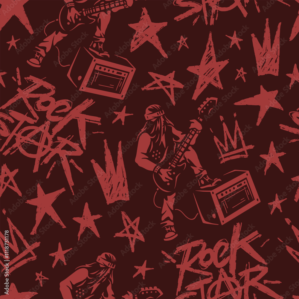 Musical star pattern design Musical star pattern design