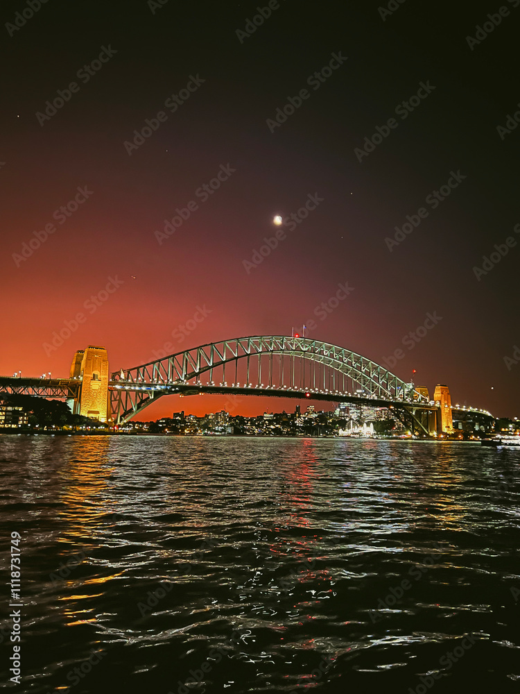 Naklejka premium city harbour bridge