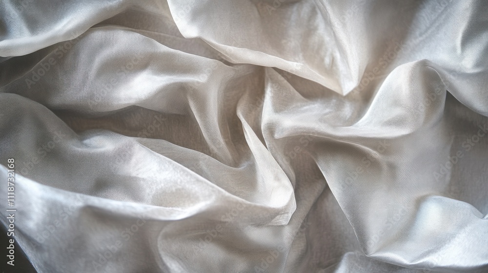 Draped ivory sheer fabric texture background. Draped ivory sheer fabric texture background.