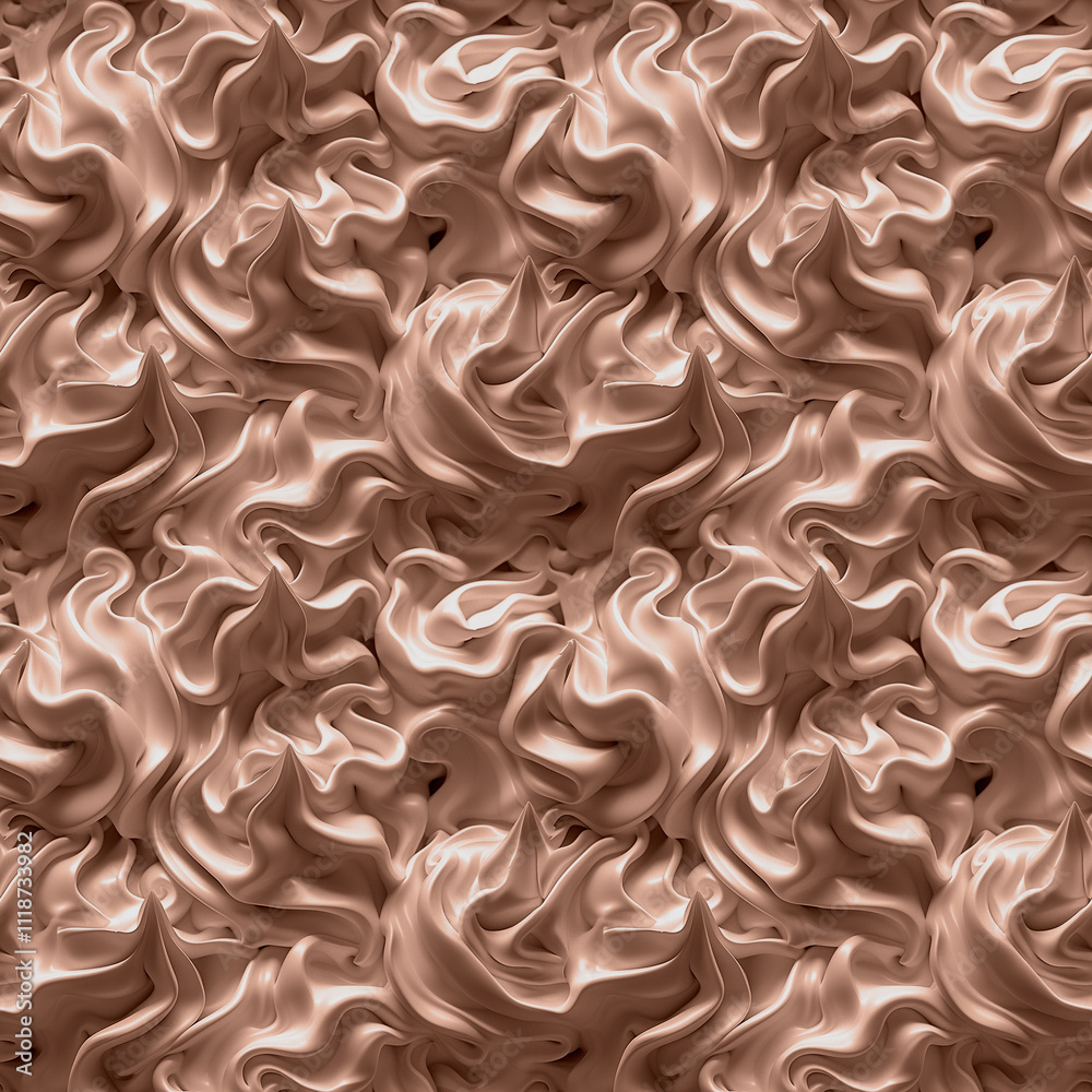 Mocha Mousse color of year 2025 whipped butter cream texture detailed pure creamy seamless pattern Mocha Mousse color of year 2025 whipped butter cream texture detailed pure creamy seamless pattern