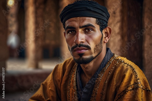 Moroccan Man in Traditional Clothes