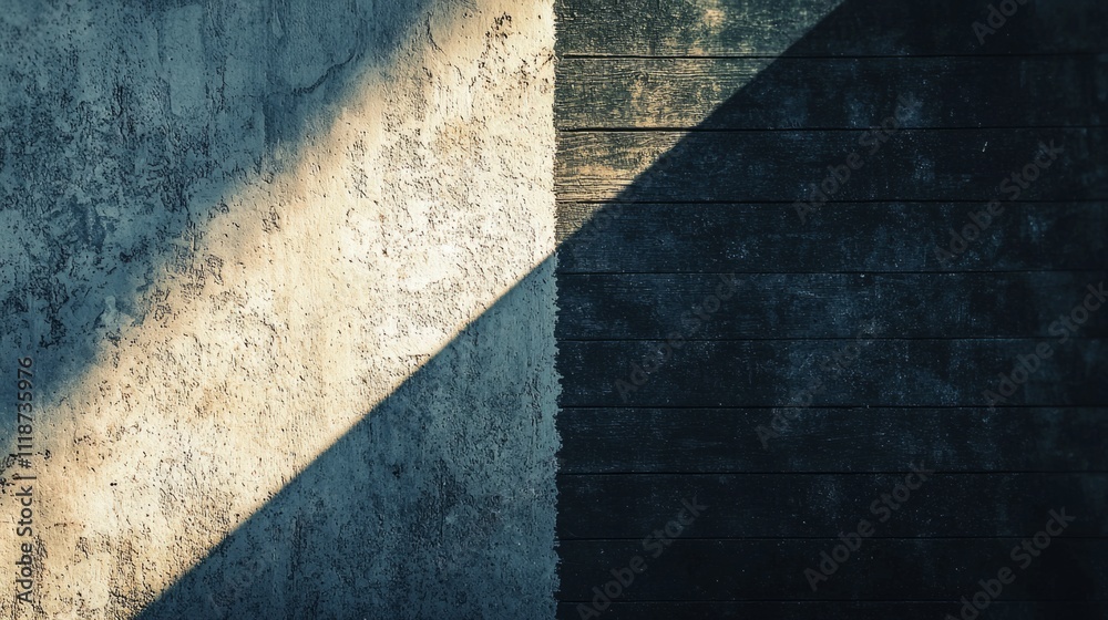 Fototapeta premium A metaphorical image using light and shadow to illustrate the path from darkness