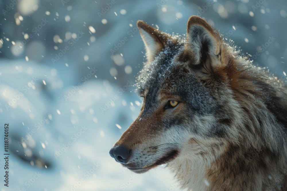 Fototapeta premium Grey Wolf Animal Grey Wolf Animal