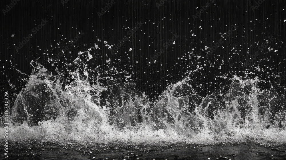 Blur Defocus Image of Water hit wall ground, explode into drop droplet. Amount Water attack impact and fluttering in air explosion. Stop motion freeze shot. Splash Water for texture elements Blur Defocus Image of Water hit wall ground, explode into drop droplet. Amount Water attack impact and fluttering in air explosion. Stop motion freeze shot. Splash Water for texture elements