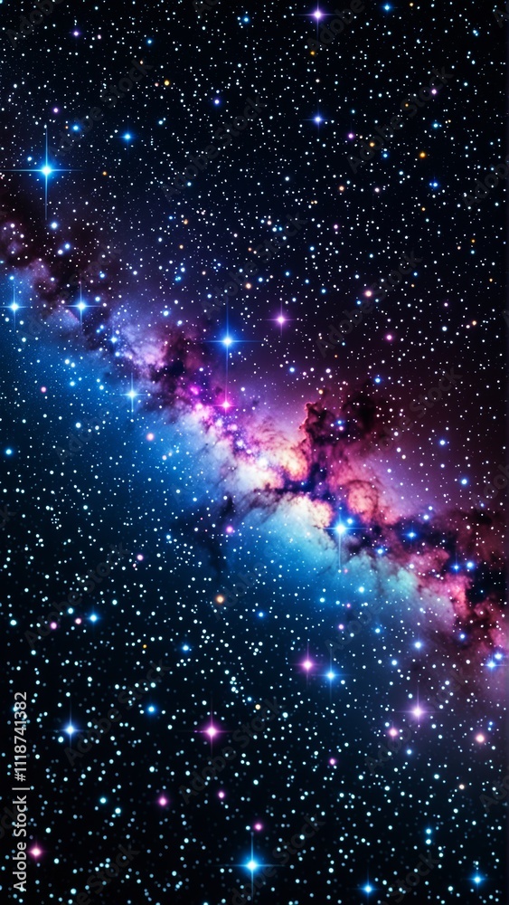 Vibrant cosmic galaxy with stars and nebula in the night sky Vibrant cosmic galaxy with stars and nebula in the night sky