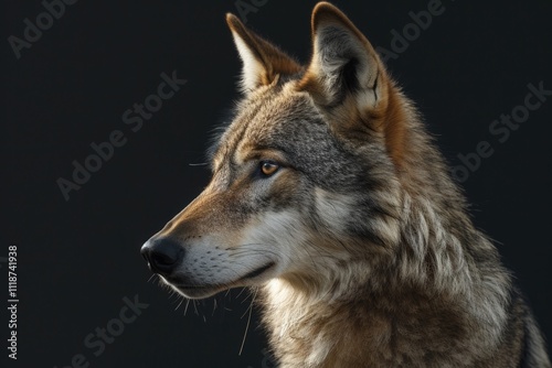 wolf Portrait of an European grey wolf Canis lupus lupus isolated wolf