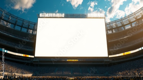 Obraz na płótnie Blank jumbotron in a full stadium. w salonie