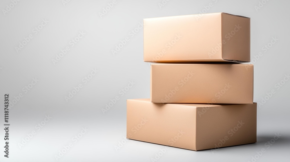 Obraz premium Industrial Shipping Labels Isolated on White Background. Generative AI