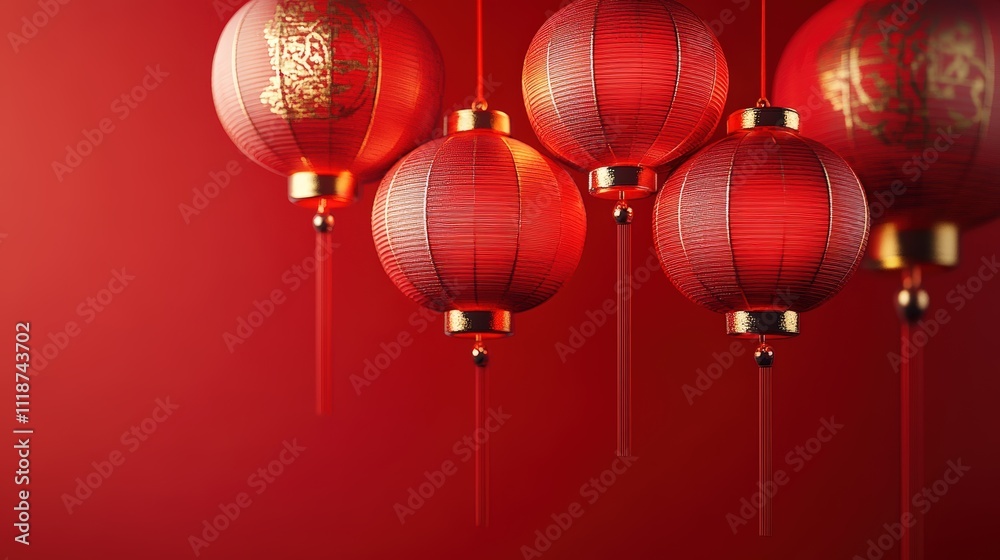 Chinese New Year background with red and gold lanterns decorations festive celebration traditional culture holiday greeting card invitation design template prosperity wealth fortune luck happiness Chinese New Year background with red and gold lanterns decorations festive celebration traditional culture holiday greeting card invitation design template prosperity wealth fortune luck happiness