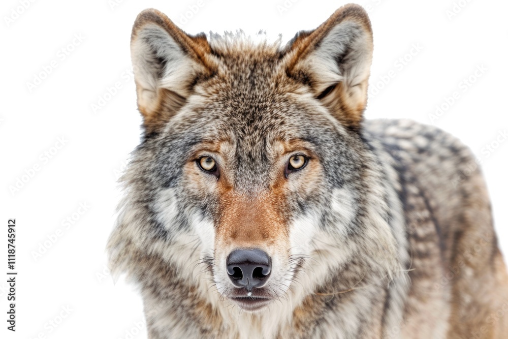 wolf Young wolf staring at its pray. Isolated on white. wolf wolf Young wolf staring at its pray. Isolated on white. wolf