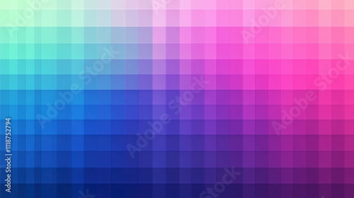 Abstract Pixelated Gradient Background - Teal, Blue, Purple, Pink