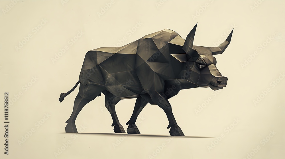 An Avant-Garde Representation of a Bull, Symbolizing Strength and Power, Featuring Bold Lines, Abstract Forms, and Vibrant Colors to Convey Energy and Motion in a Modern Artistic Style An Avant-Garde Representation of a Bull, Symbolizing Strength and Power, Featuring Bold Lines, Abstract Forms, and Vibrant Colors to Convey Energy and Motion in a Modern Artistic Style