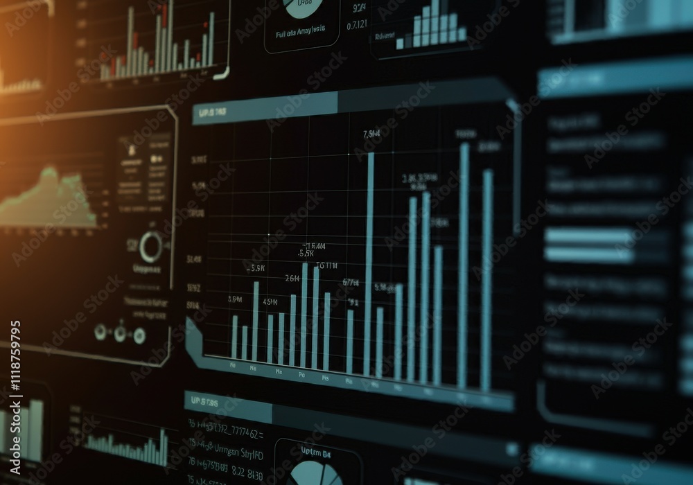 Data analysis science and big data with AI technology. Analyst or Scientist uses a computer and dashboard for analysis of information on complex data sets on computer. Insights development Data analysis science and big data with AI technology. Analyst or Scientist uses a computer and dashboard for analysis of information on complex data sets on computer. Insights development