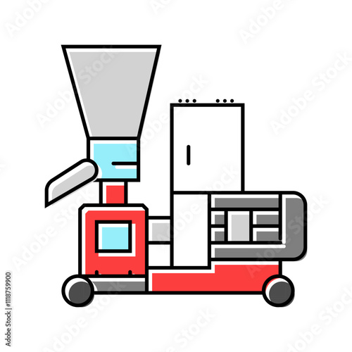 pellet mill wood pellets color icon vector. pellet mill wood pellets sign. isolated symbol illustration