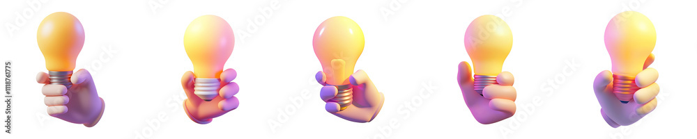 support hand holding a lightbulb - 3d Set on transparent background PNG file support hand holding a lightbulb - 3d Set on transparent background PNG file