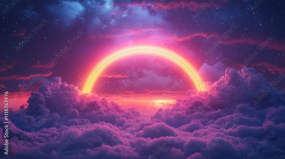 Neon Rainbow In The Clouds Neon Rainbow In The Clouds