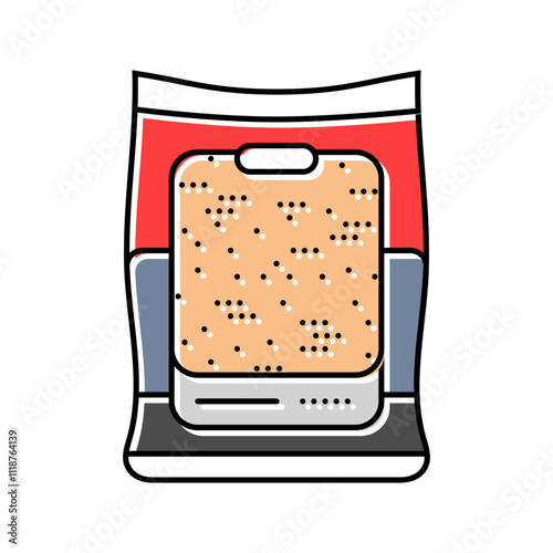 granules wood pellets color icon vector. granules wood pellets sign. isolated symbol illustration