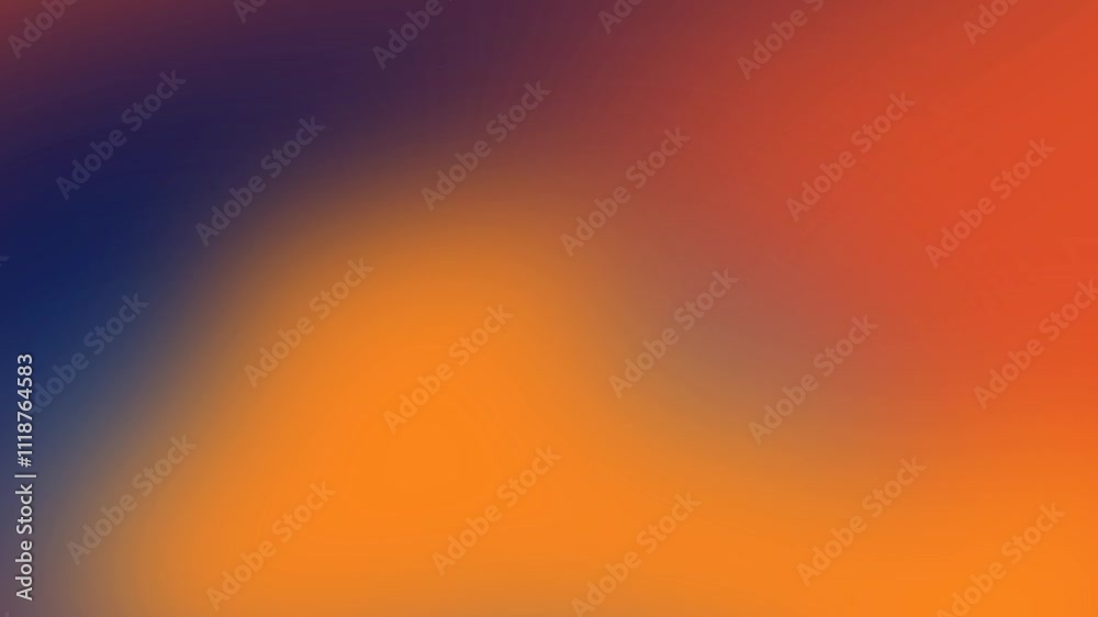 Abstract backdrop blurred navy orange light blue soft gradient. background moving of multicolor slow motion background