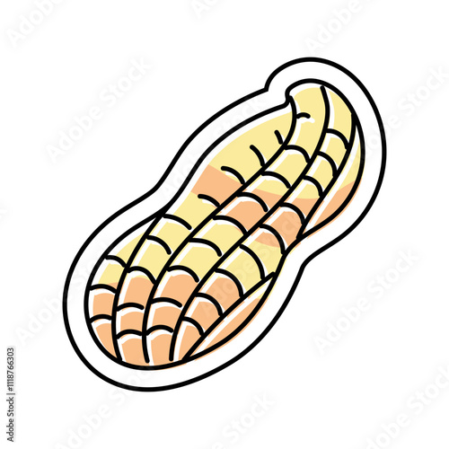 peanuts allergen free product food color icon vector. peanuts allergen free product food sign. isolated symbol illustration