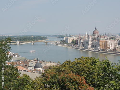 Panorama of Budapest - Hungarian parliament - Hungary photo