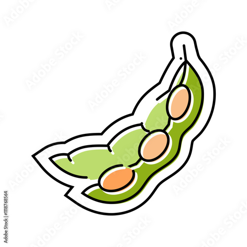 soy allergen free product food color icon vector. soy allergen free product food sign. isolated symbol illustration