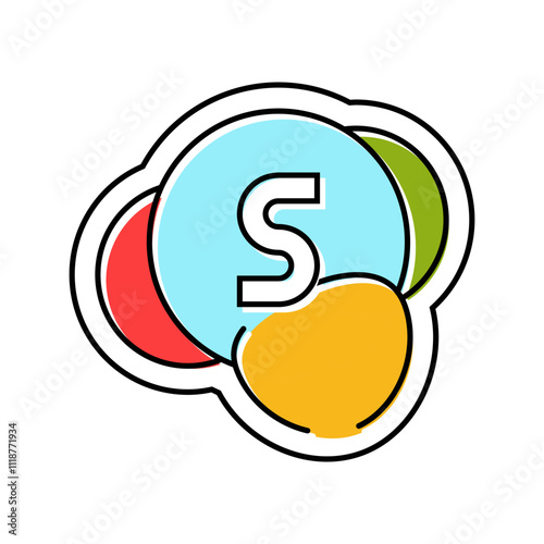 sulfites allergen free product food color icon vector. sulfites allergen free product food sign. isolated symbol illustration