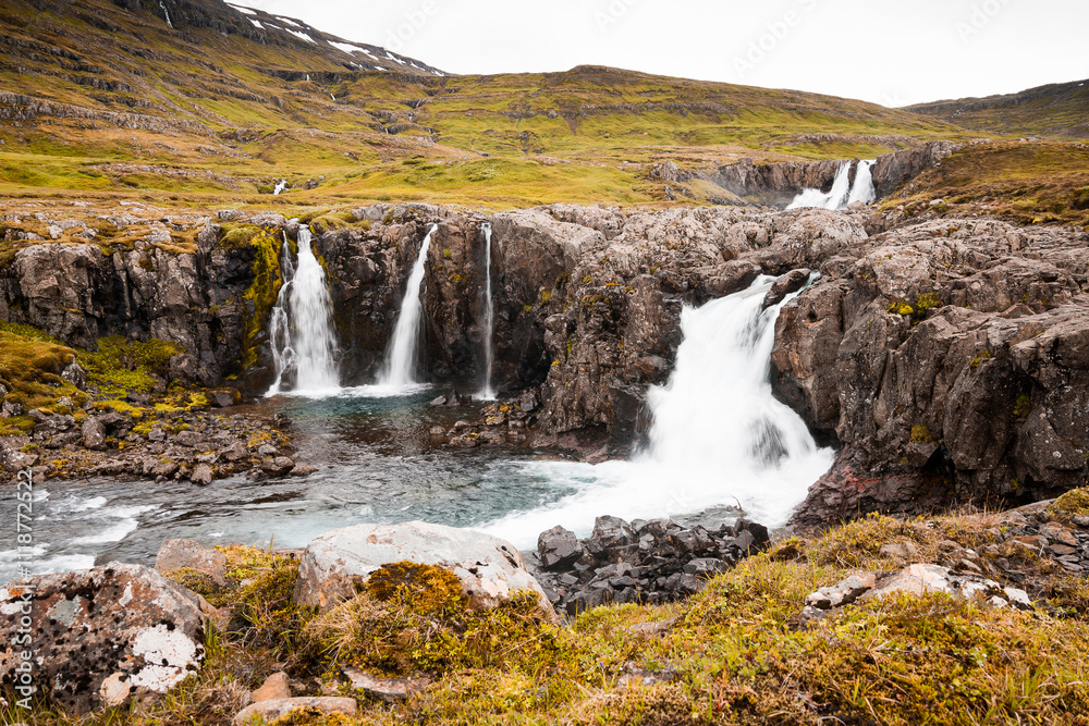 Waterfall Gufufoss in east Iceland Waterfall Gufufoss in east Iceland