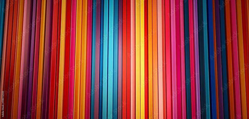 Abstract background with abundant colorful vertical stripes bundles, creating a lively atmosphere