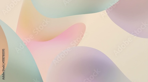 Abstract pastel shapes blending seamlessly, creating a calming and soft background for creative projects. Ideal for modern design and artistic expression.