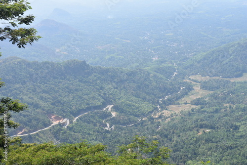 landscape with mountains and clouds