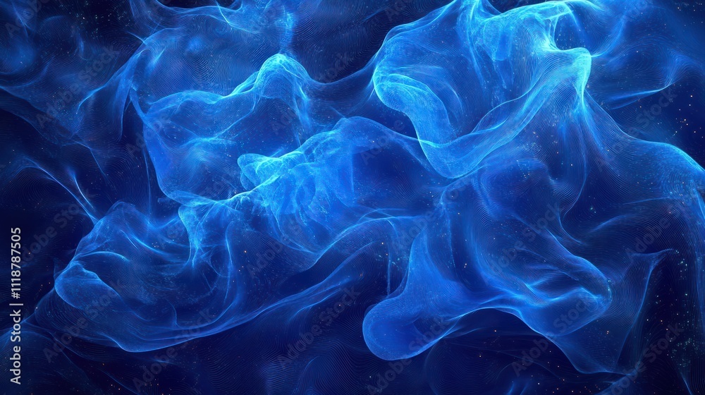 Fototapeta premium Abstract blue digital background. Big data visualization. Science background. Big data complex with compounds. Lines plexus.