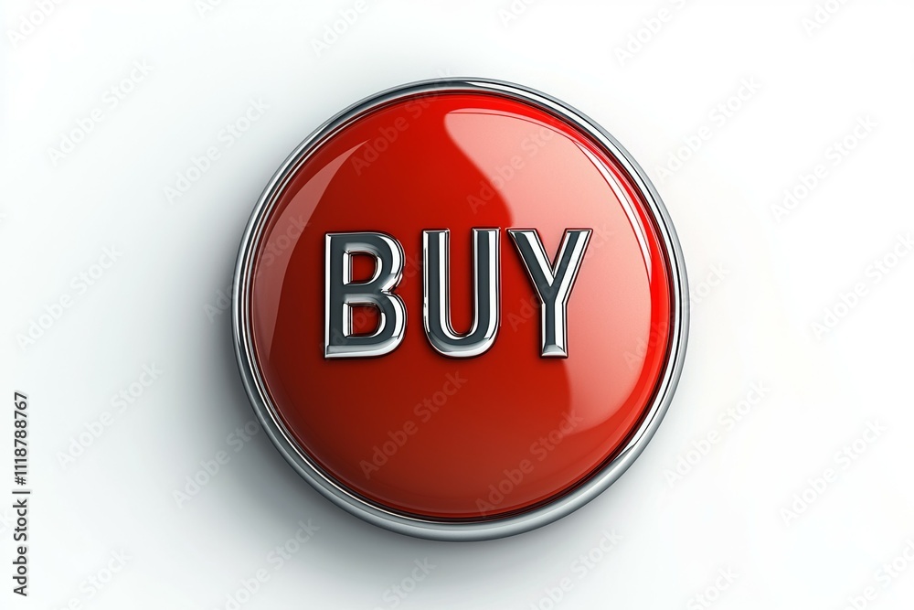 A red button with the word buy on it A red button with the word buy on it