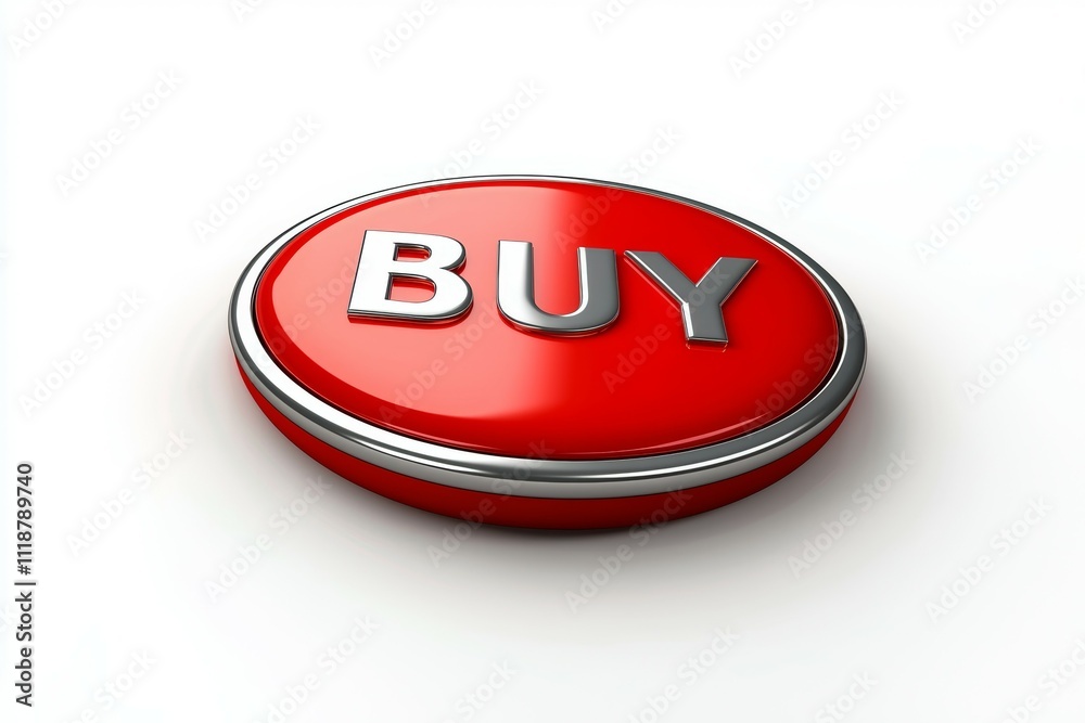 A red button with the word buy on it A red button with the word buy on it