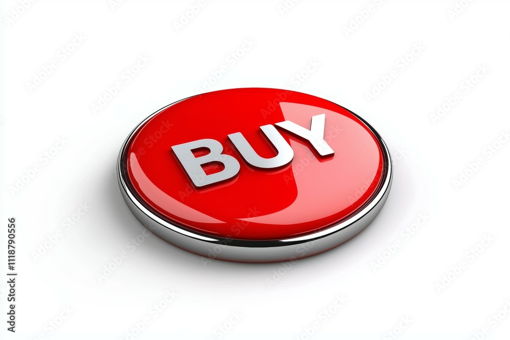 A red button with the word buy on it A red button with the word buy on it