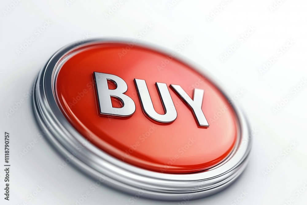 A red button with the word buy on it A red button with the word buy on it