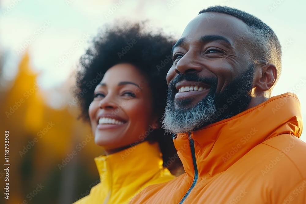 A man and woman are smiling and standing next to each other A man and woman are smiling and standing next to each other