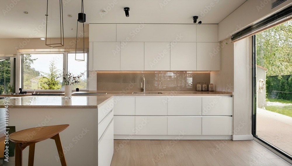 How to Create a Seamless Flow Between Your White and Neutral Contemporary Kitchen and Dining Area How to Create a Seamless Flow Between Your White and Neutral Contemporary Kitchen and Dining Area