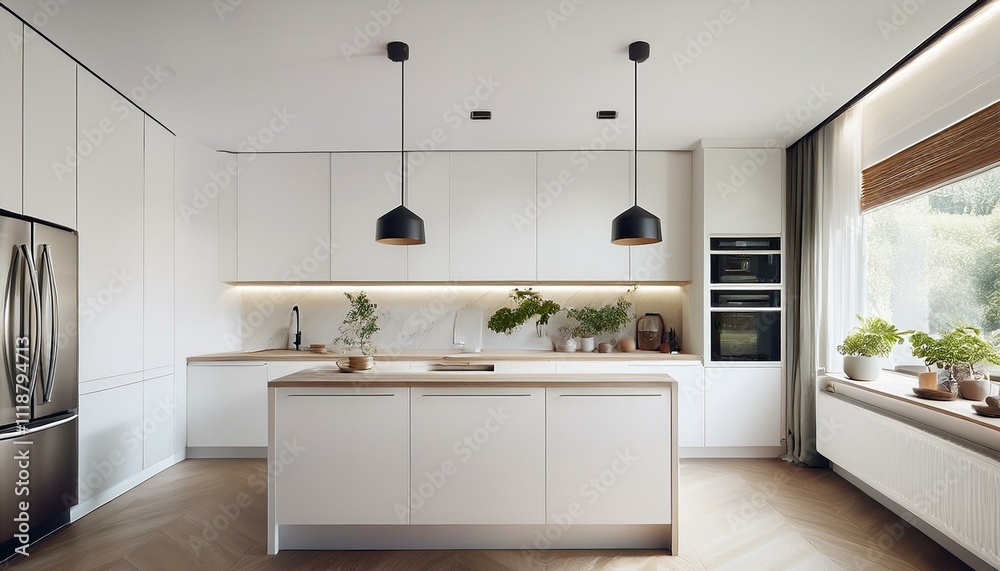 The Best Ways to Use Decorative Lighting in Your White and Neutral Contemporary Kitchen for Enhanced Ambiance The Best Ways to Use Decorative Lighting in Your White and Neutral Contemporary Kitchen for Enhanced Ambiance