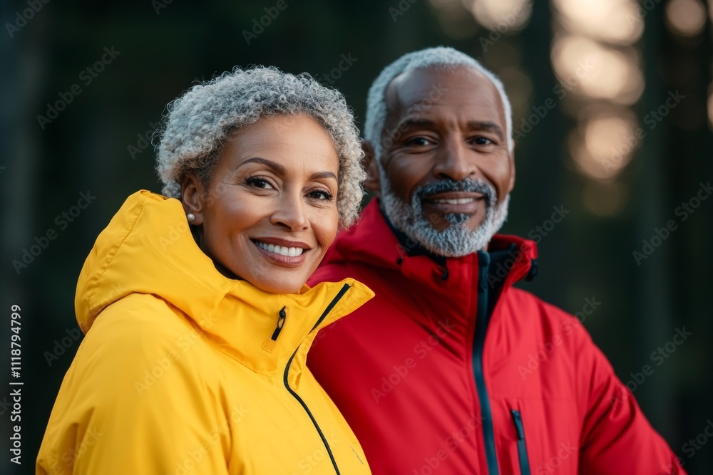 A man and woman are smiling for the camera A man and woman are smiling for the camera