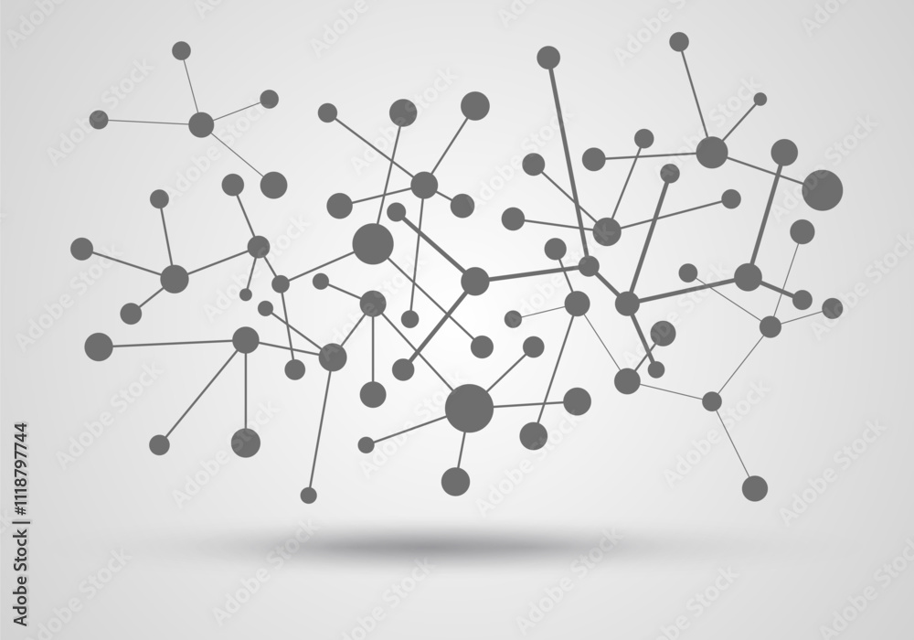 Network communication sharing particles vector background. Network Connecting dot polygon. Network connection of lines and dots. Abstract connection. Abstract concept. Line background, network