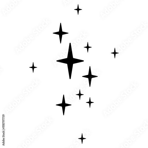 Sparkle and glittering icon. Star sparkle icon. Clean symbol. Bright, star, lightning, astronomy, glowing light, twinkle effect