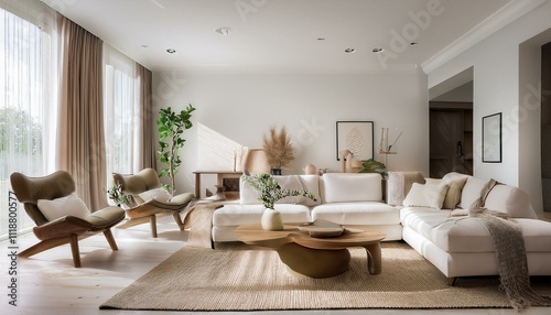 White and Neutral Living Room Style Ideas for a Modern Home