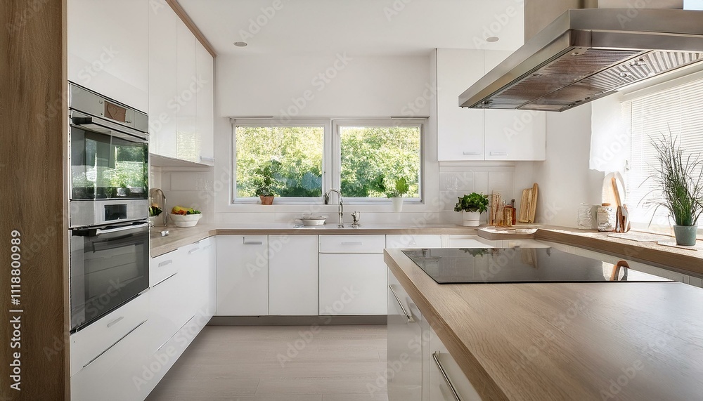 Fototapeta premium White and Neutral Living Room Decor Inspiration for a Contemporary Home