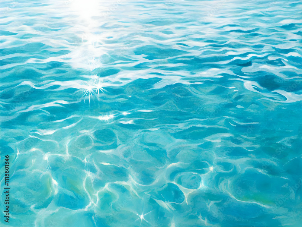 A serene depiction of shimmering blue water, reflecting light and creating a tranquil atmosphere. A serene depiction of shimmering blue water, reflecting light and creating a tranquil atmosphere.