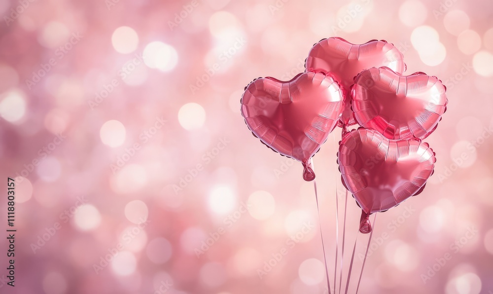 Heart shaped balloons with pastel background bokeh - Wedding party - Valentine's Day - Celebration - Birthday - Much love and more fun Heart shaped balloons with pastel background bokeh - Wedding party - Valentine's Day - Celebration - Birthday - Much love and more fun