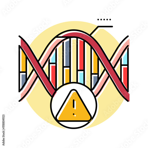 genetic predisposition obesity overweight color icon vector. genetic predisposition obesity overweight sign. isolated symbol illustration