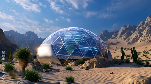 Futuristic Desert Dome Habitat